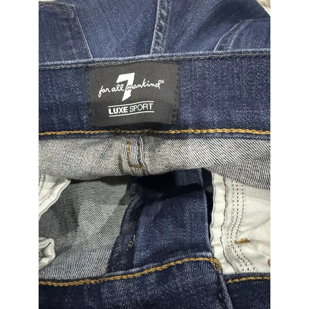 7 For All Man Kind Mens Luxe Sport Slimmy 31x31” Blue Jeans‎ Denim Stretch Pants